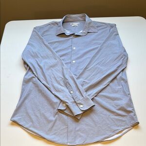 Zara Blue And White Stripe Dress Shirt Classic Professional Style